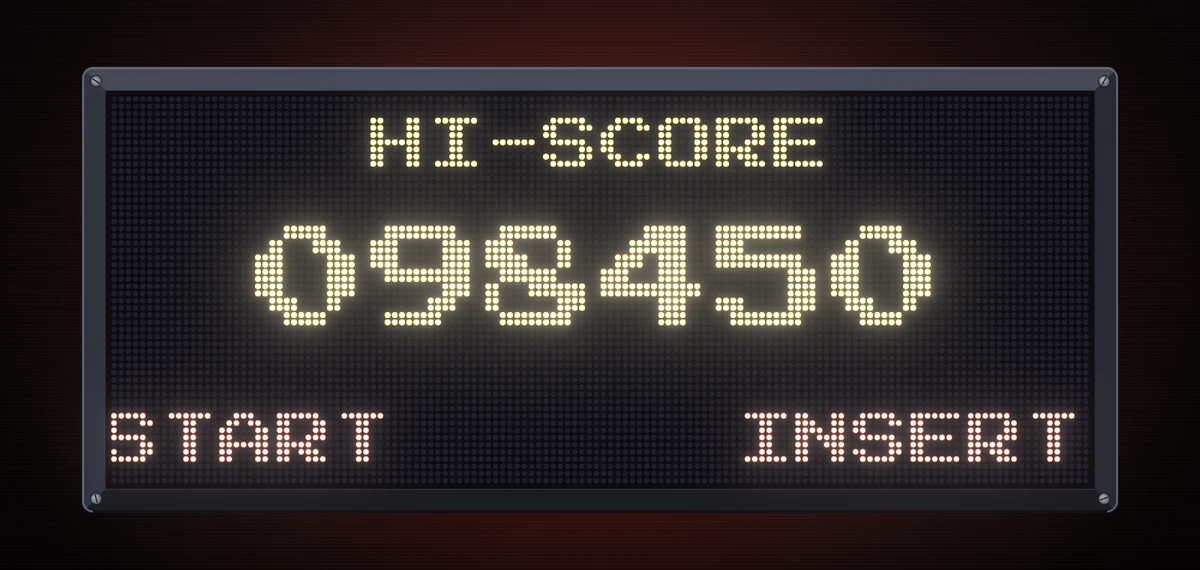 The demo's LED Display: a score board drawn on an LED Panel