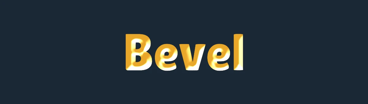 Gold letters with a lit bevel and a specular highlight