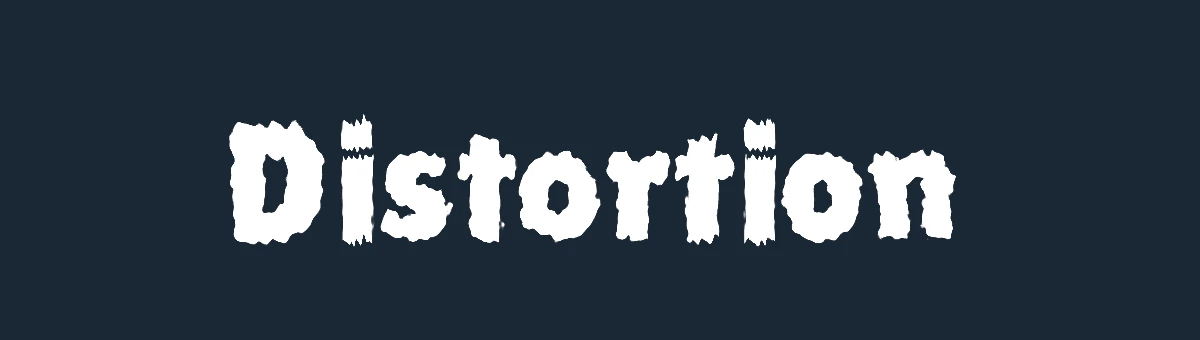 Letters roughened by a noise distortion