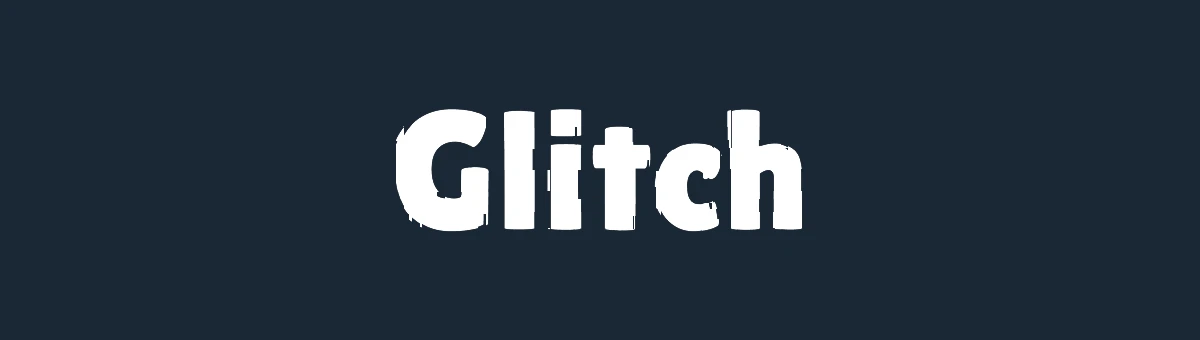 Letters with thin slices shifted sideways