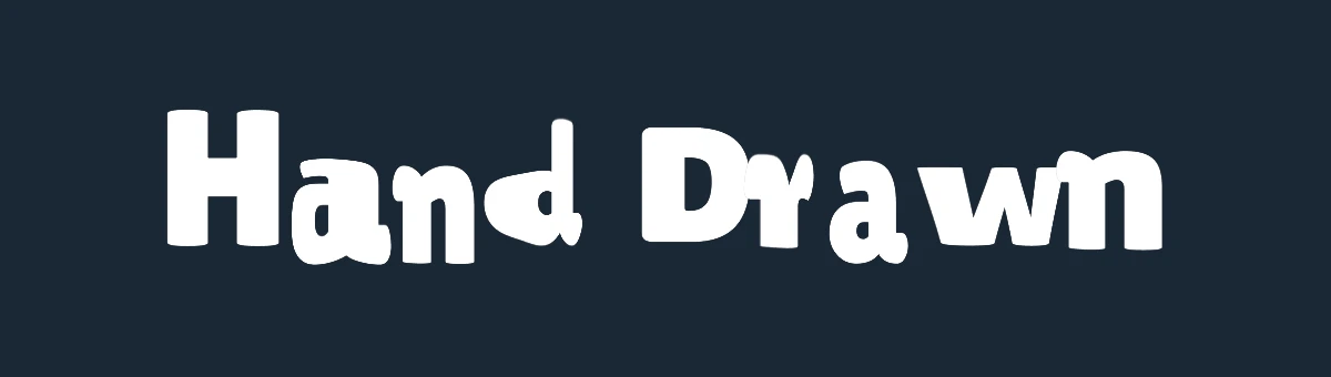 Letters with a wobbly, hand drawn edge