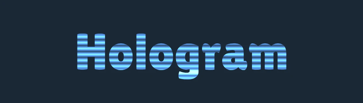 Cyan scan lines across see-through letters