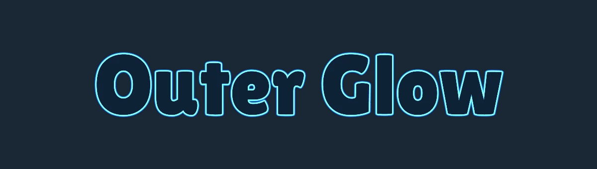 Dark letters with a bright cyan glow around them, like a neon tube