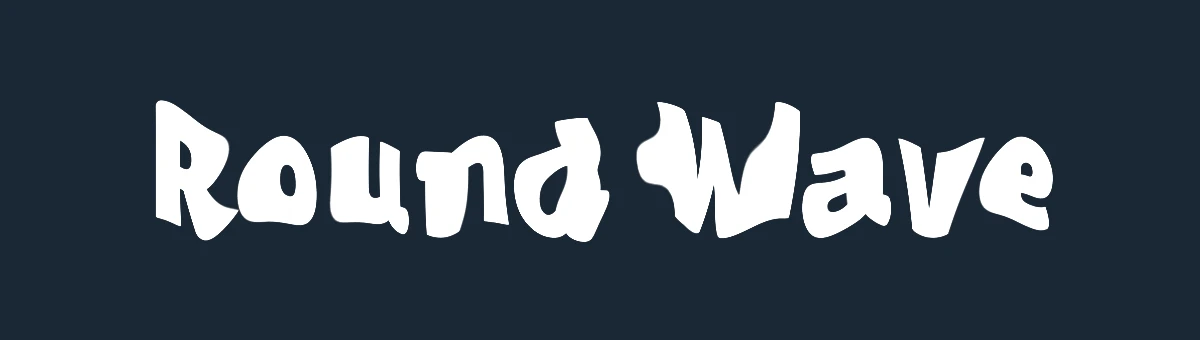 Letters rippled by a wave spreading from the center of the text
